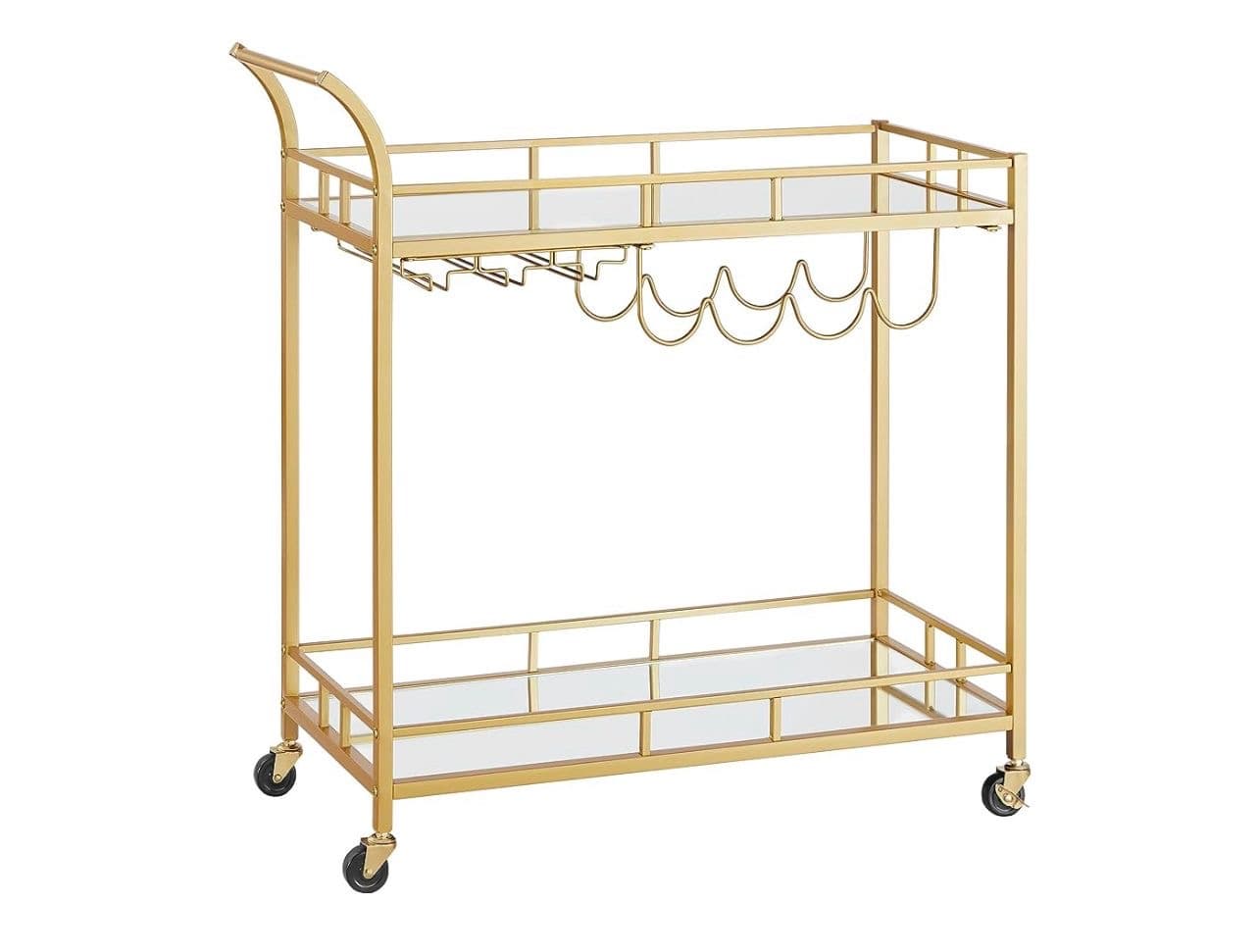 Gold Rolling Bar Cart